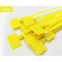 Хомут желтый 4x150мм с маркировочной площадкой 25x15мм (1шт.) нейлон [NCT4х150Y] TACTIX