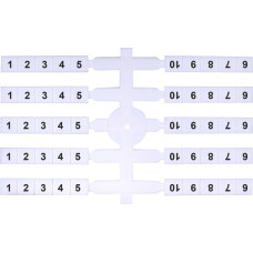 Маркировочная табличка с нумерацией №1-10 для винтовых клемм VS, PA пластик белая (200шт.) [3901752] EO3 ETI
