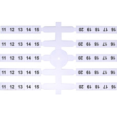 Маркировочная табличка с нумерацией №11-20 для винтовых клемм VS, PA пластик белая (200шт.) [3901754] EO3 ETI
