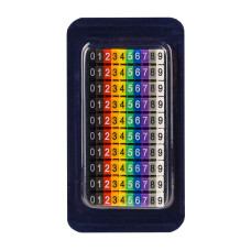 Комплект тип М-1 "0,1,2,3,4,5,6,7,8,9" 2,5мм.кв кабельная маркировка (100шт/упак) [A0150080068] Аско