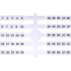 Маркировочная табличка с нумерацией №1-50 для винтовых клемм VS, PA пластик белая (200шт.) [3901772] EO3 ETI