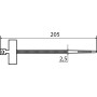 Хомут белый 2.5x205мм с маркировочной площадкой 9x25мм (1шт.) нейлон [A0150090030] CHS-200MKT АСКО