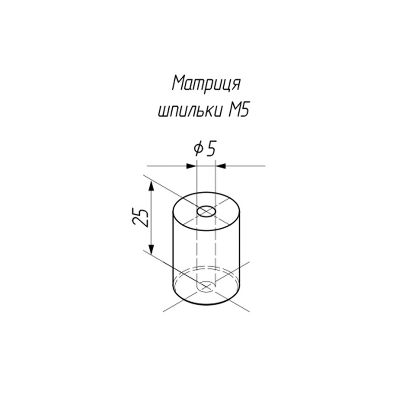 Матрица для запрессовочной шпильки М5 [98500985RVT360C050] RVT 3600 Rivettop