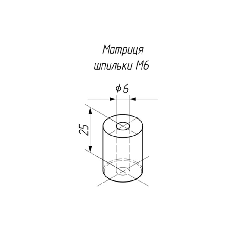 Матрица для запрессовочной шпильки М6 [98500985RVT360C060] RVT 3600 Rivettop