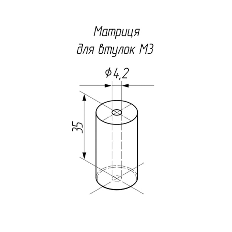 Матрица для запрессовочной втулки М3 [98500985RVT36V0300] RVT 3600 Rivettop