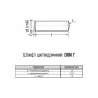 DIN7 1,5х8 сталь штифт цилиндрический без покрытия (25 шт.) [9500D0000951508D00] Metalvis