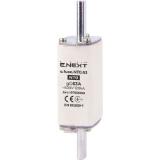Предохранитель ножевой с плавкой вставкой NT0 63A gG [i0760050] e.fuse.nt0.63 E.NEXT
