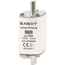 Предохранитель ножевой с плавкой вставкой NT00 10А gG [i0760078] e.fuse.NT00.10 E.NEXT