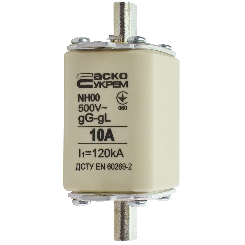 Предохранитель ножевой с плавкой вставкой NH00 10A gG [A0050010007] АСКО