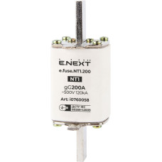 Предохранитель ножевой с плавкой вставкой NT1 200А gG [i0760058] e.fuse.nt1.200 E.NEXT