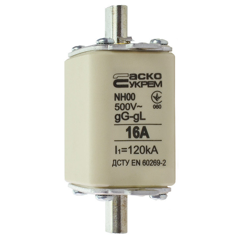 Предохранитель ножевой с плавкой вставкой NH00 16A gG [A0050010008] АСКО
