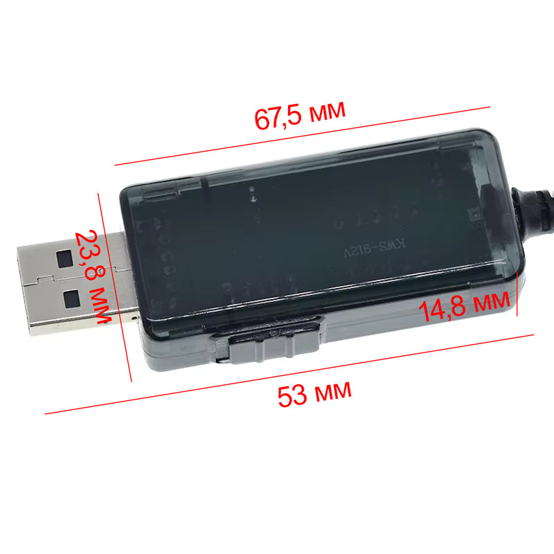 Кабель питания (преобразователь) USB 5V - DC 9/12V для роутера с переключателем [KWS-912V] Gamma