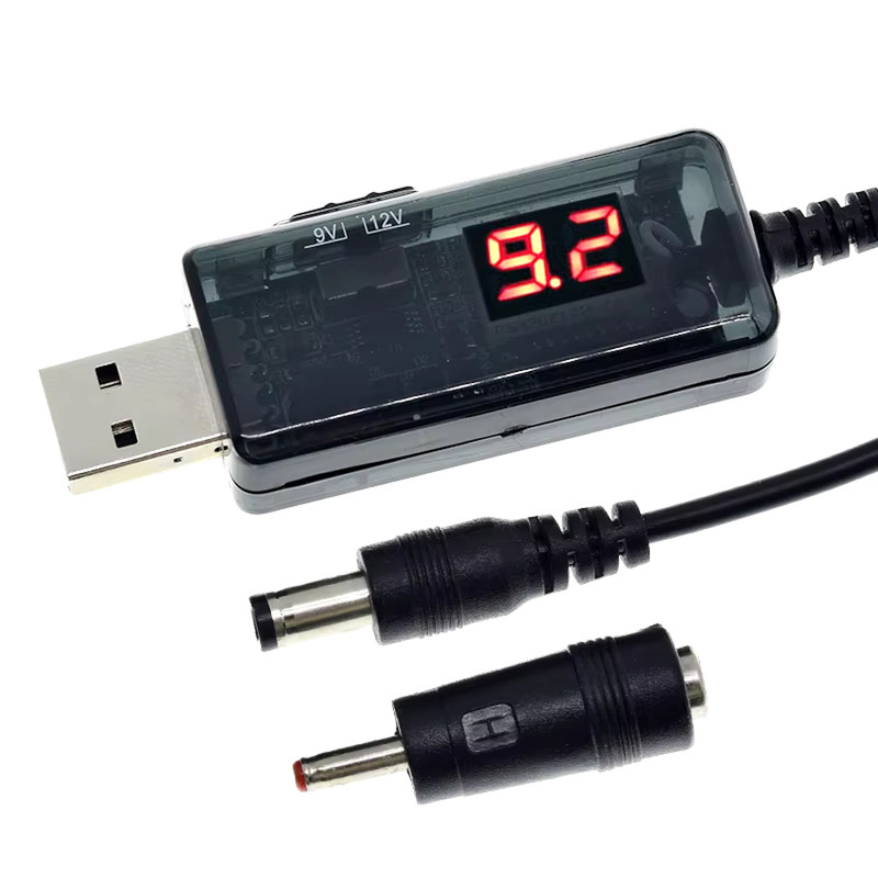 Кабель питания (преобразователь) USB 5V - DC 9/12V для роутера с переключателем [KWS-912V] Gamma
