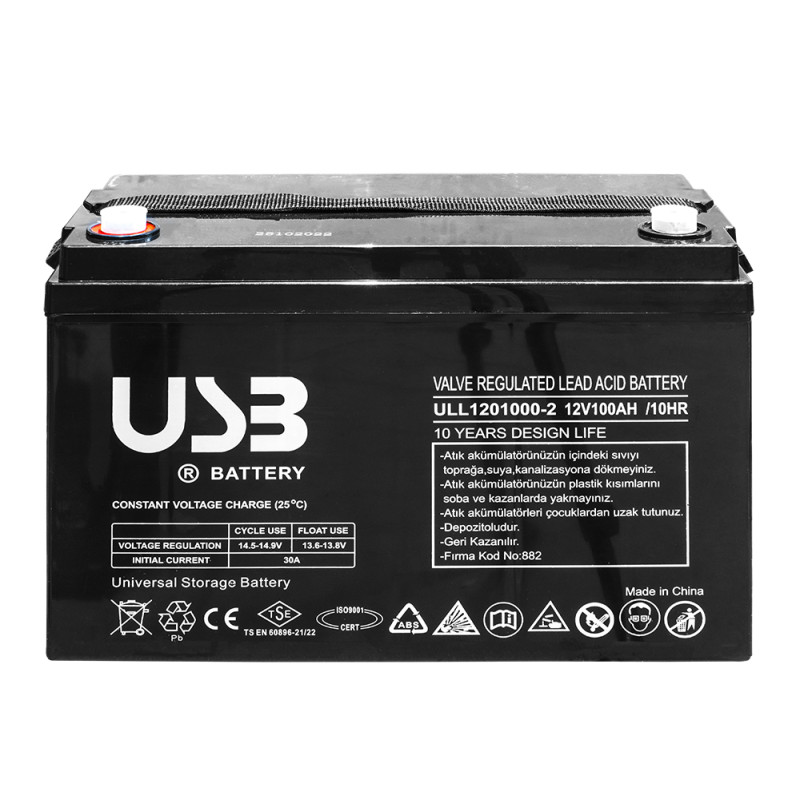 Аккумуляторная батарея 12В 100A/год AGM тип разъема F12/F5 [ULL121000-2] E.NEXT