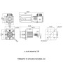 Клеми прохідні 130A 1000V DC для акумуляторів IP67 помаранчева/чорна [i095001] E.NEXT e.tc.dc.industrial.130