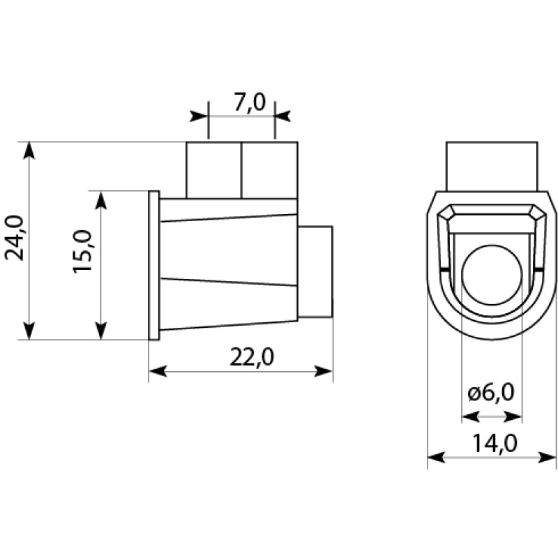 2х6мм.кв 400V Клеммник конечный (1шт.) [A0130060011] Т-2 АСКО