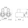 16мм.кв 400V Клемник кінцевий (5шт) [A0130060004] АСКО
