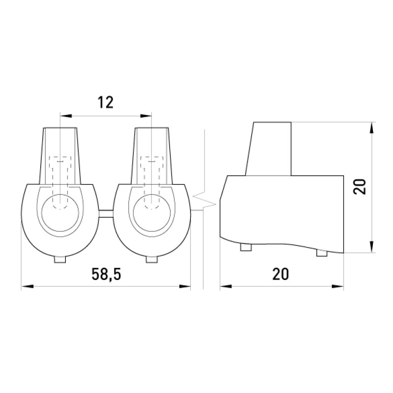 4мм.кв 3A 400V Клеммник конечный (5шт) [s2039001] e.tc.end.stand.5.4 E.NEXT