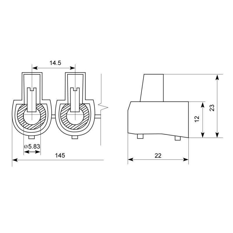 6мм.кв 400V Клеммник конечный (10шт) [A0130060007] С-24 АСКО