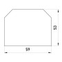Пластина боковая (загшулка) для наборных клемм e.tc.sep.pro.35 серый [p051004] E.NEXT