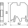 76А 16мм.кв. 52х12х51мм Клемма винтовая наборная синий [A0130010026] JXB 16/35 АСКО